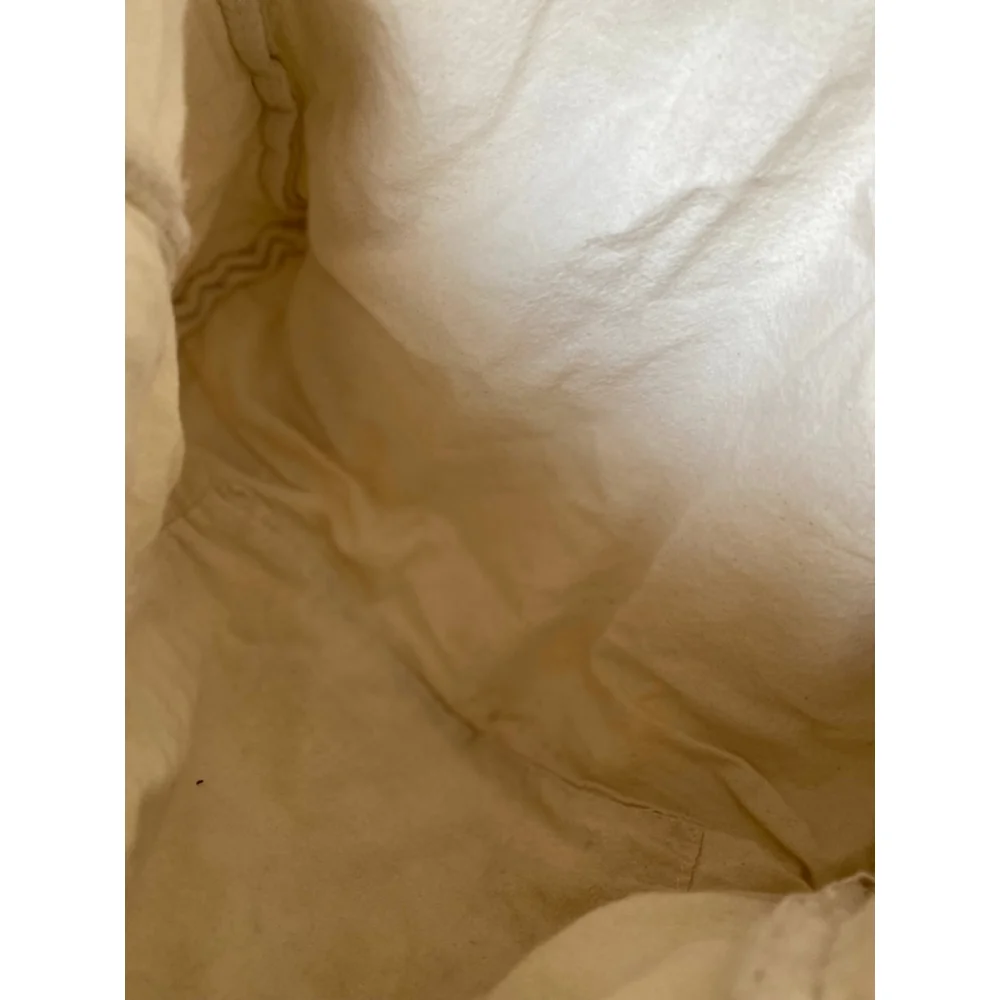 Quilted Embroidered Diaper Tote Bag Neutral Cream Ditsy Floral Cottagecore Baby